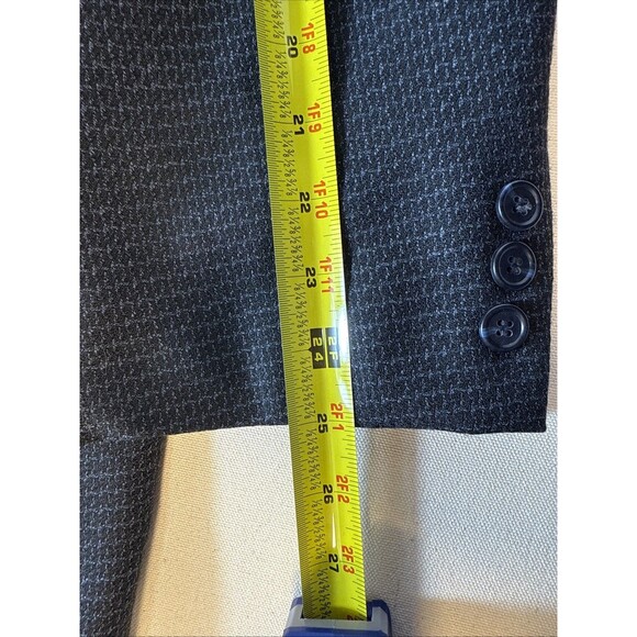 Palo Savino Rome Milan Men’s Blue Textured Wool Blend Blazer Jacket 48R 2 Button - Picture 9 of 15